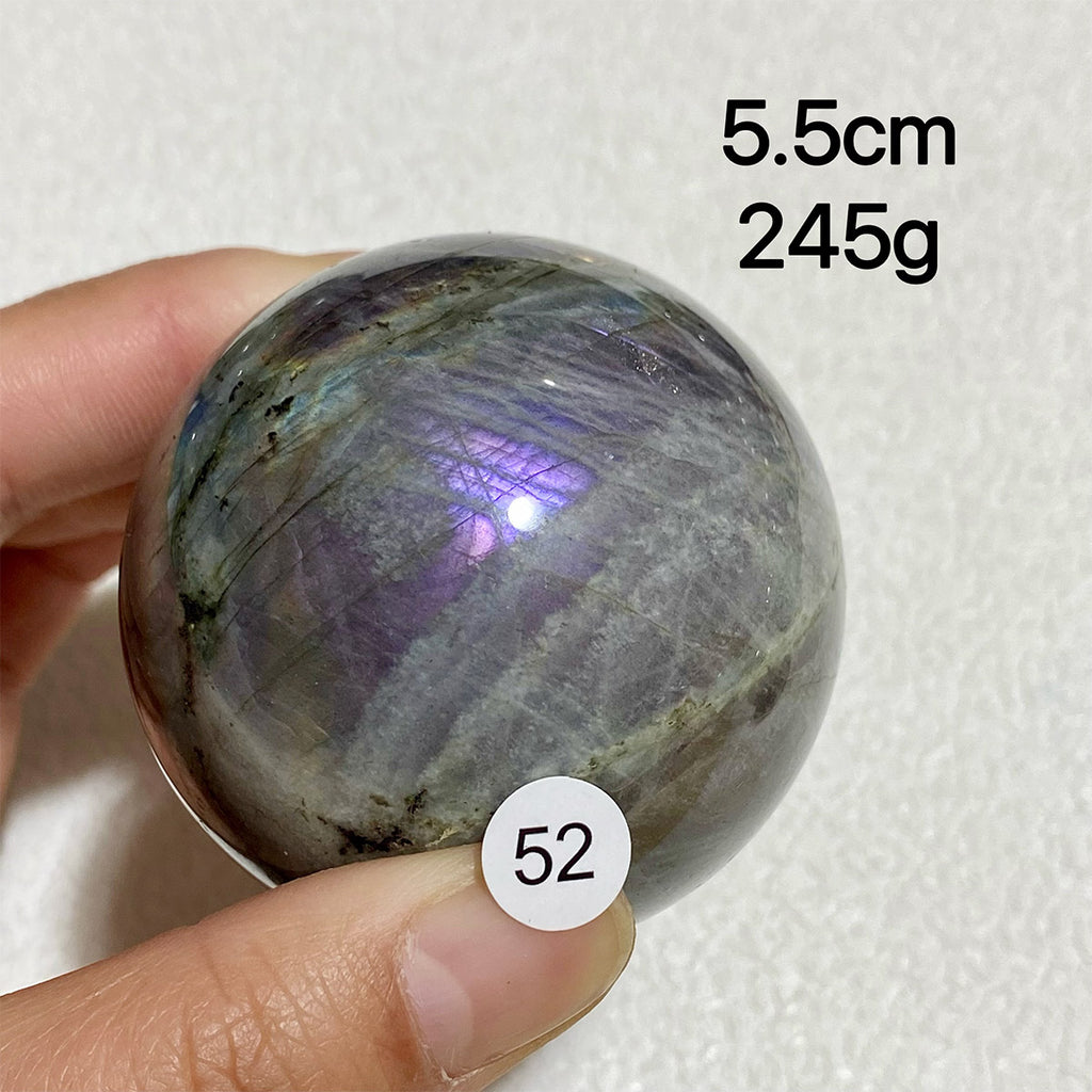 Natural Purple Light Labradorite Ccrystal Sphere