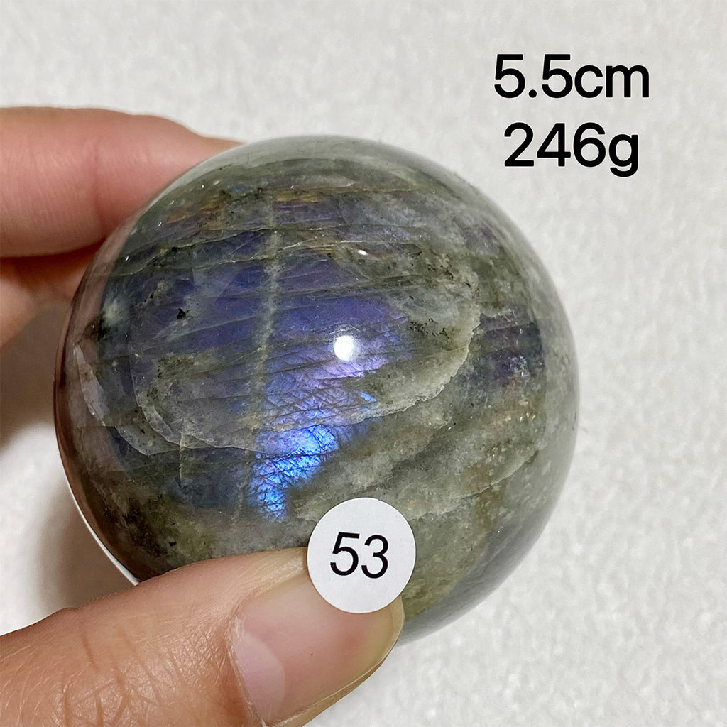 Natural Purple Light Labradorite Ccrystal Sphere