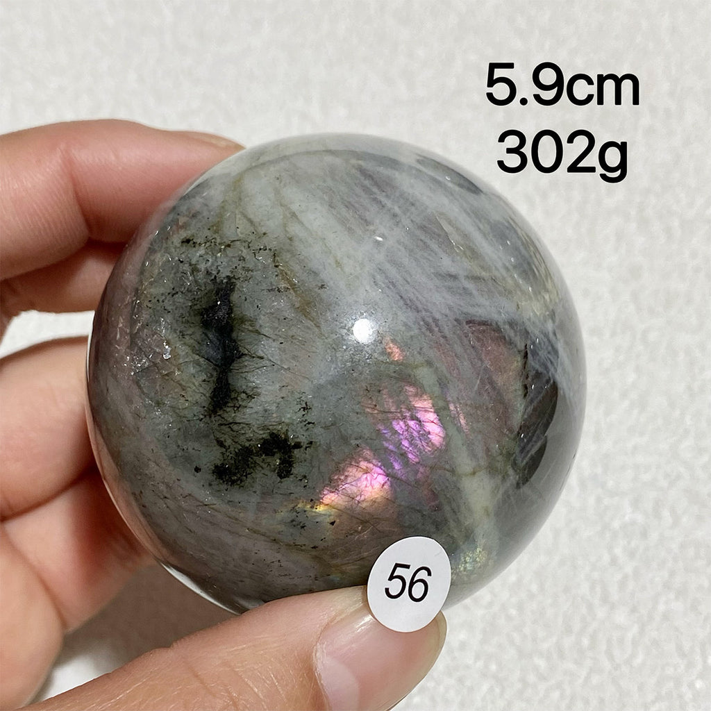 Natural Purple Light Labradorite Ccrystal Ssphere