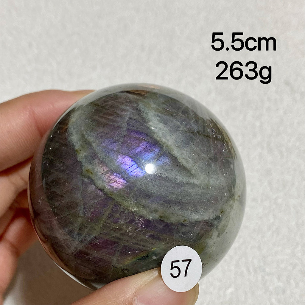 Natural Purple Light Labradorite Ccrystal Ssphere