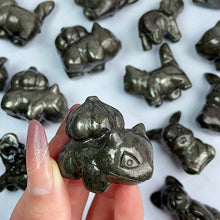 Load image into Gallery viewer, Cute Pyrite Carvings ( bulbasaur / elephant / bulldog / cat / pikachu )