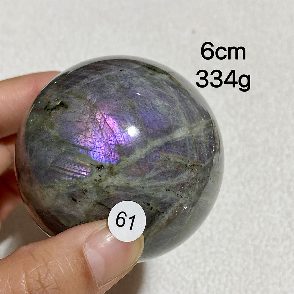 Natural Purple Light Labradorite Ccrystal Ssphere