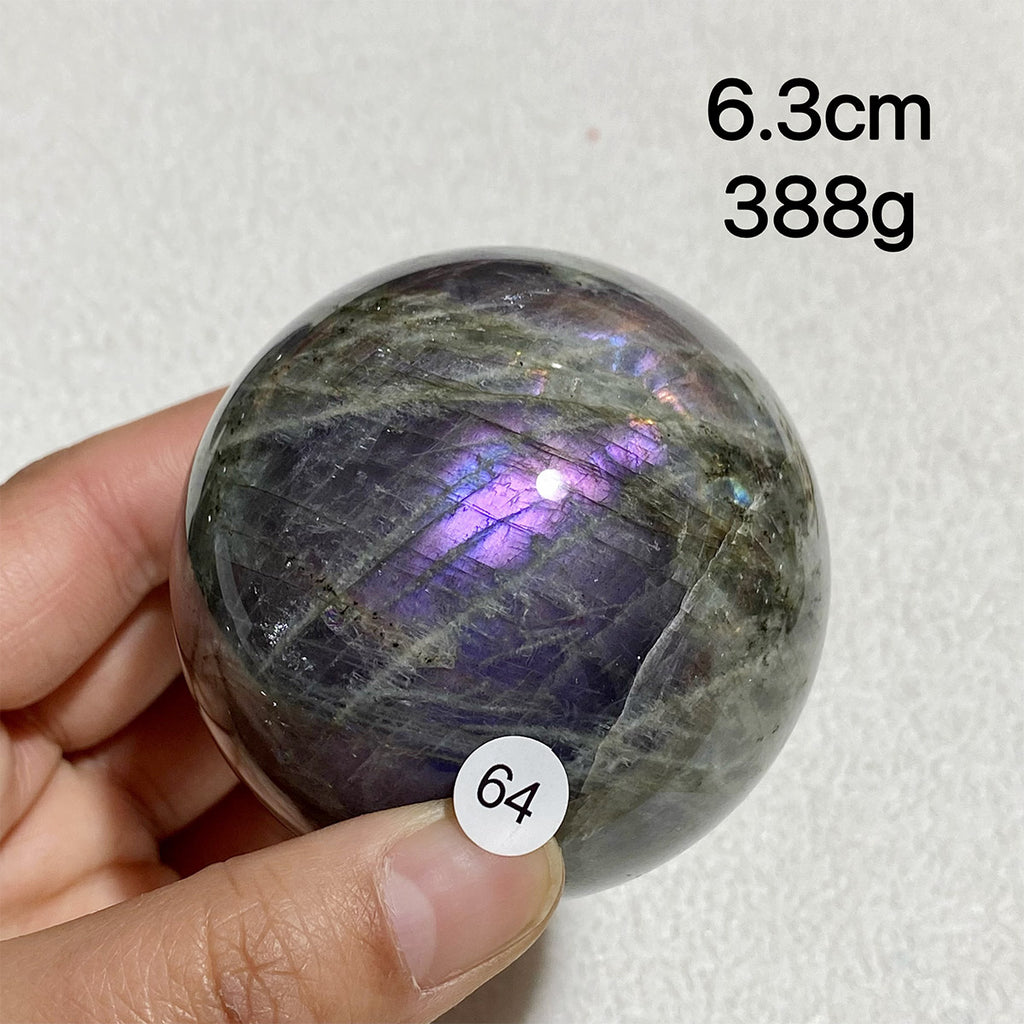 Natural Purple Light Labradorite Ccrystal Ssphere