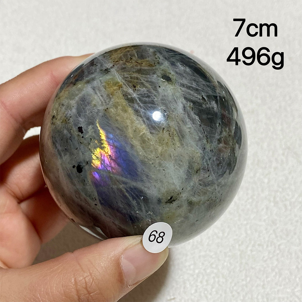 Natural Purple Light Labradorite Ccrystal Sphere