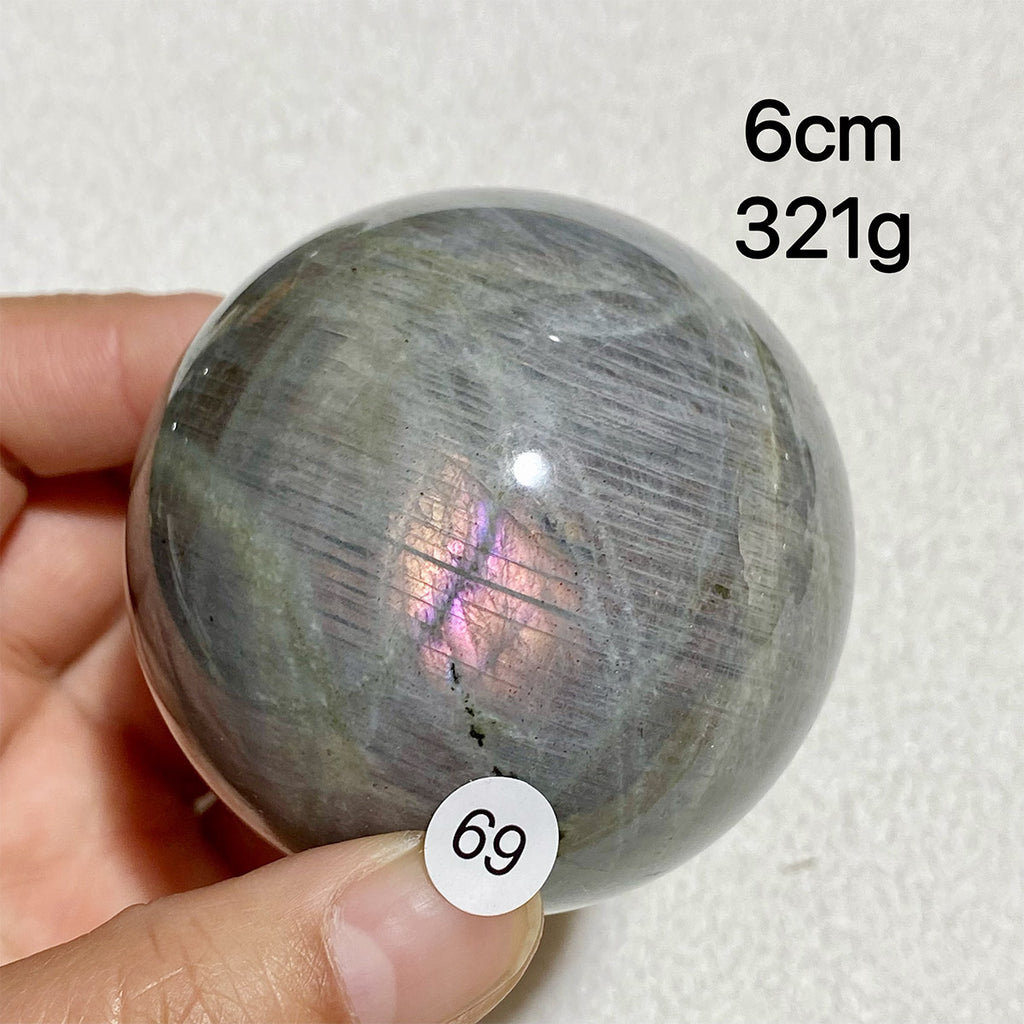 Natural Purple Light Labradorite Ccrystal Ssphere