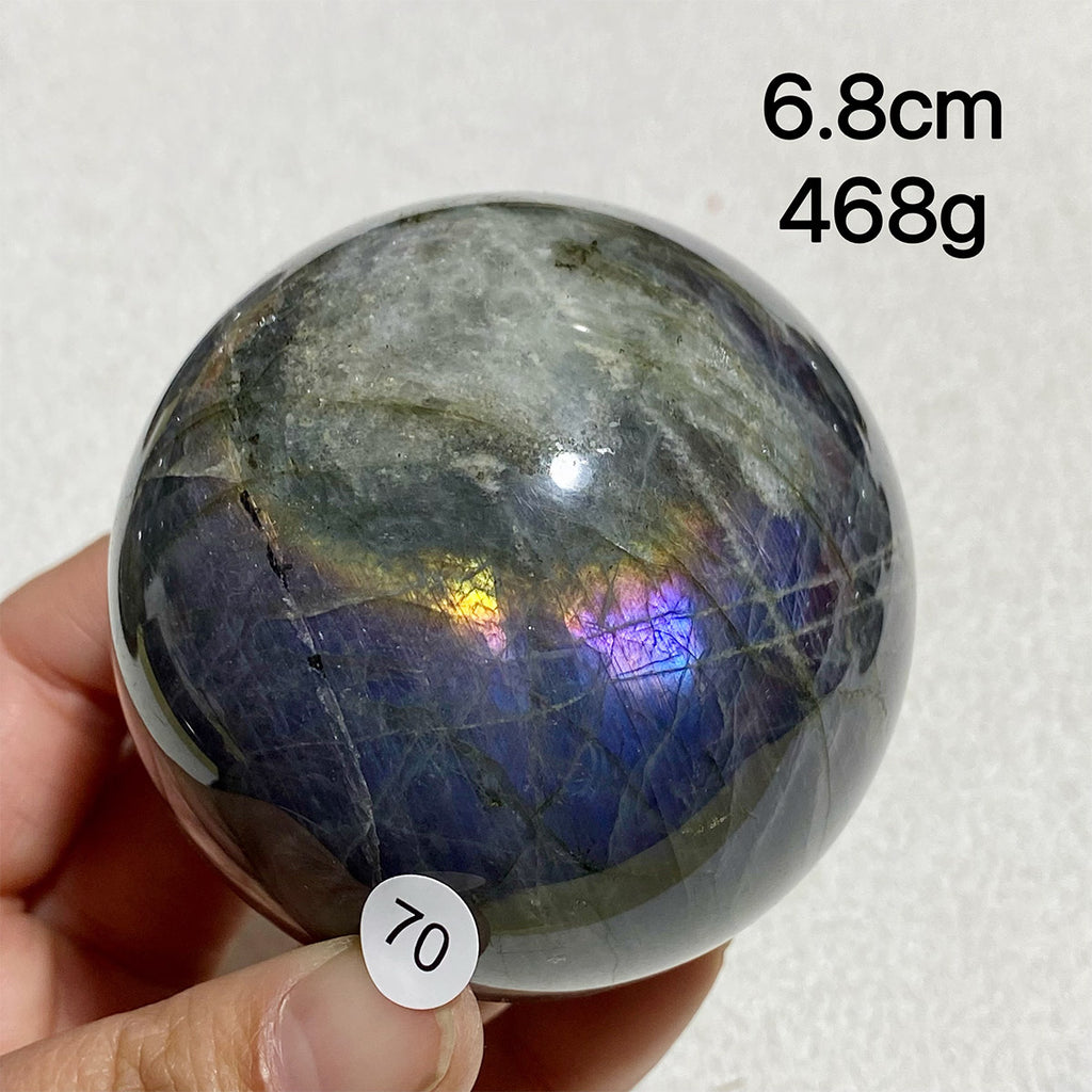 Natural Purple Light Labradorite Ccrystal Ssphere