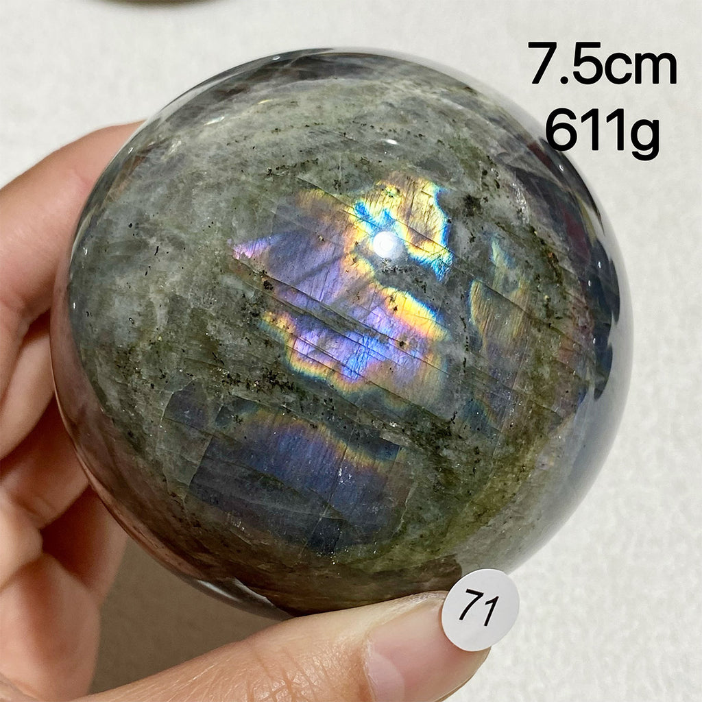 Natural Purple Light Labradorite Ccrystal Sphere