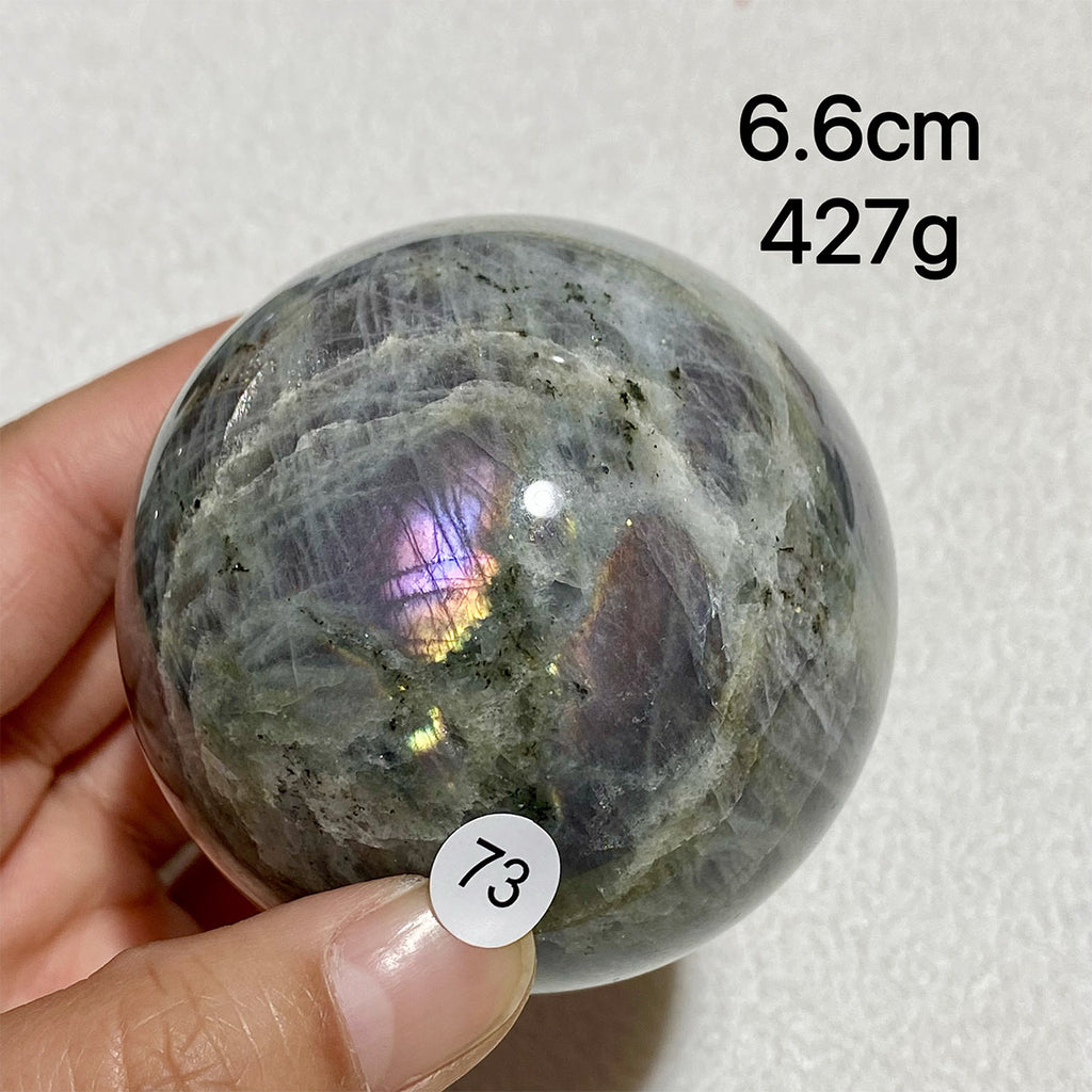 Natural Purple Light Labradorite Ccrystal Sphere