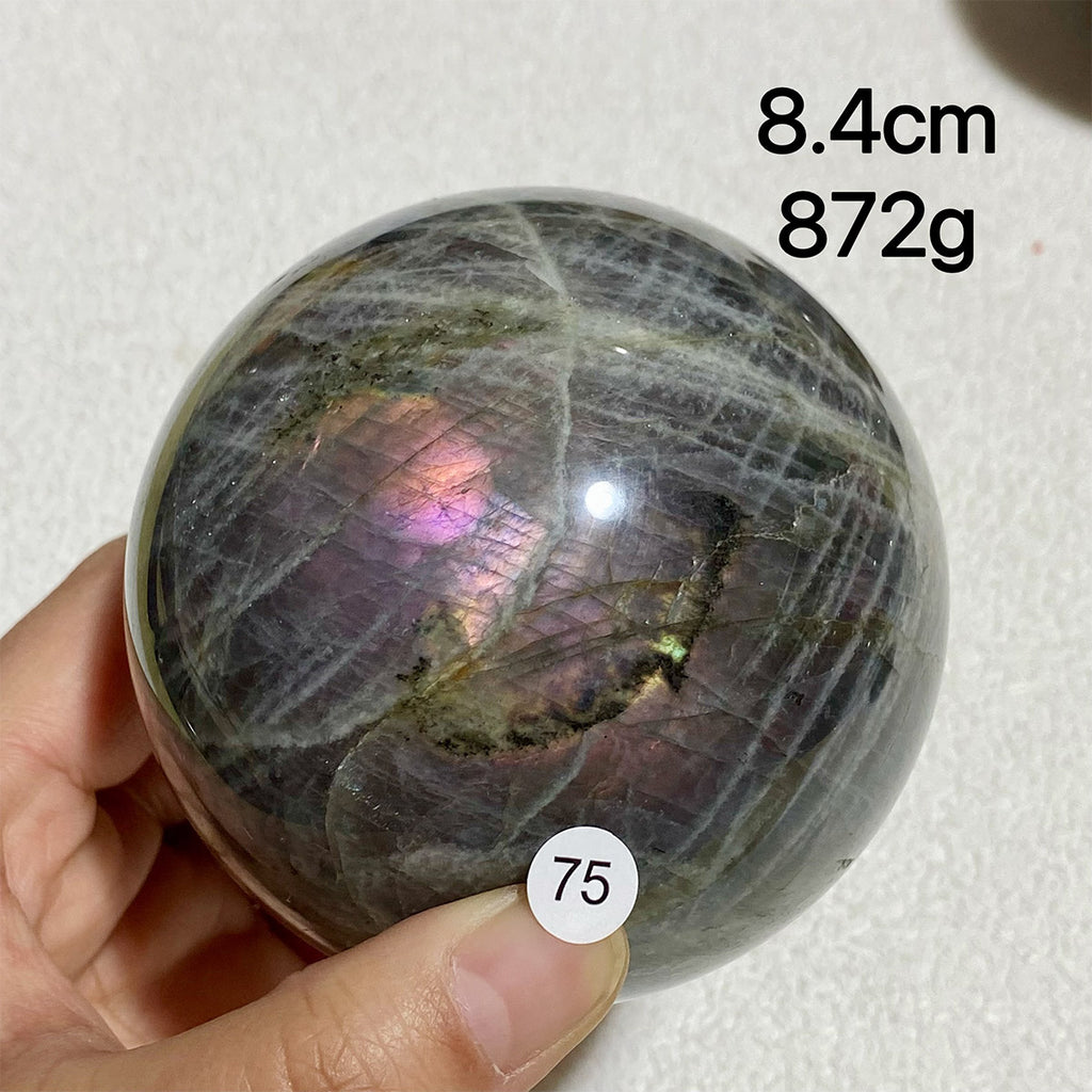 Natural Purple Light Labradorite Ccrystal Sphere