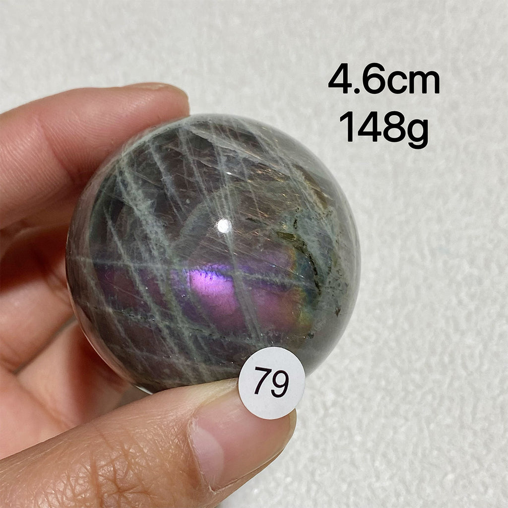 Natural Purple Light Labradorite Ccrystal Sphere