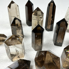 Load image into Gallery viewer, smoky quartz tower gray Hexagonal prism crystal point home decoration