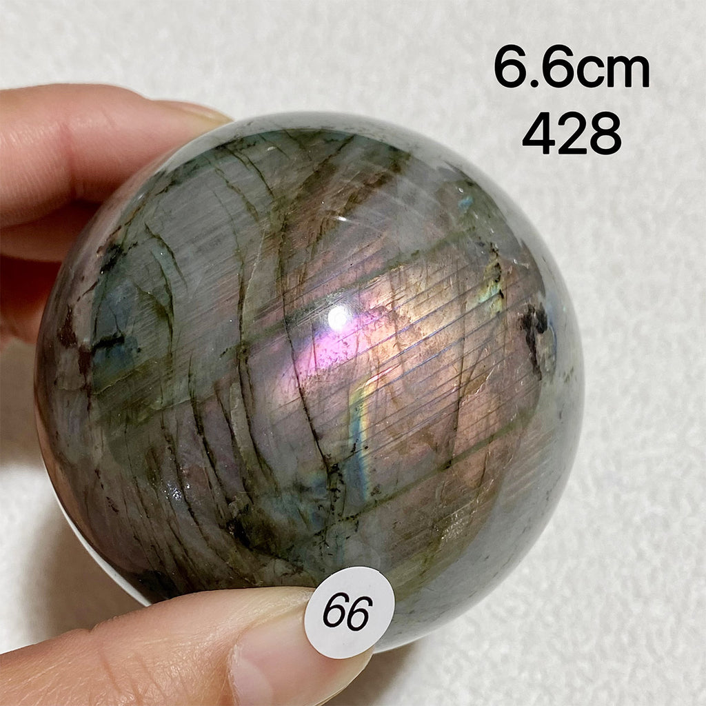 Natural Purple Light Labradorite Ccrystal Ssphere