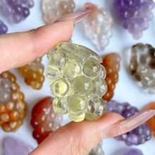 Load image into Gallery viewer, Different Material Grape Carvings ( Amethyst/ Tangerine Quartz)