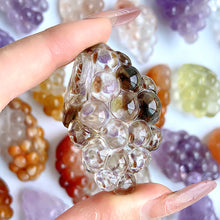 Load image into Gallery viewer, Different Material Grape Carvings ( Amethyst/ Tangerine Quartz)