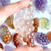 Load image into Gallery viewer, Different Material Grape Carvings ( Amethyst/ Tangerine Quartz)