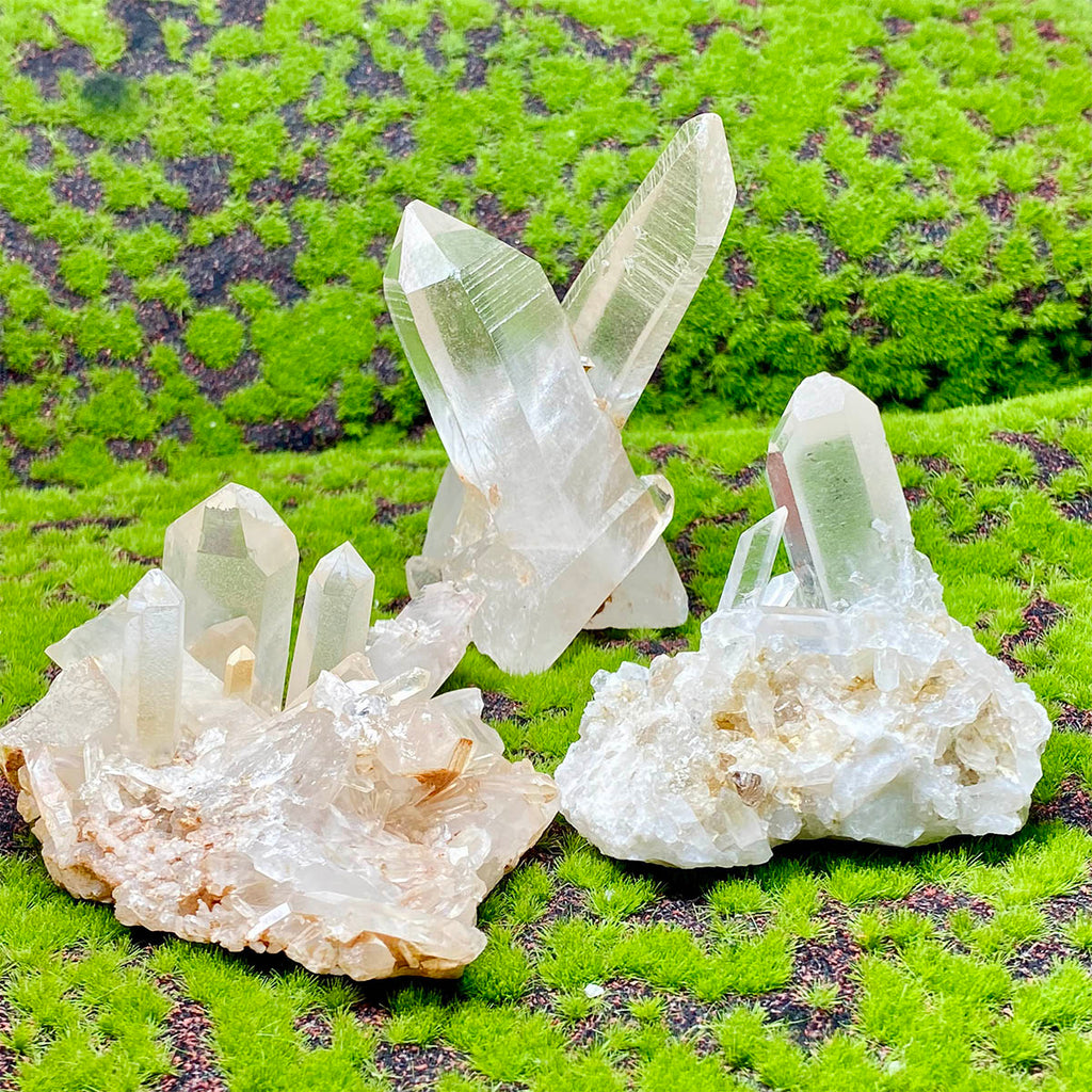 Clear Quartz Natural Crystal  Cluster