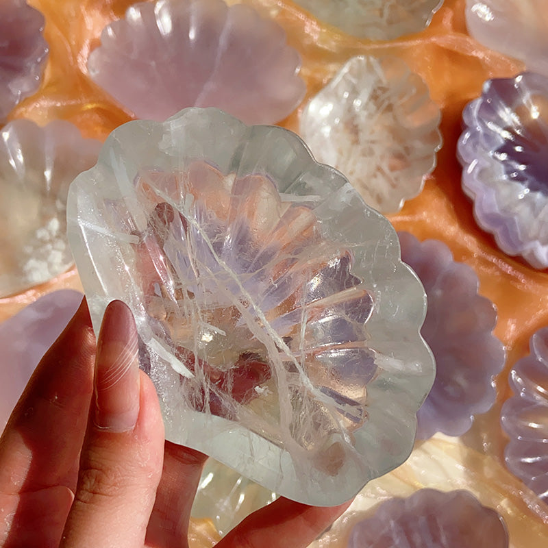 Natural Fluorite Shell Bowls