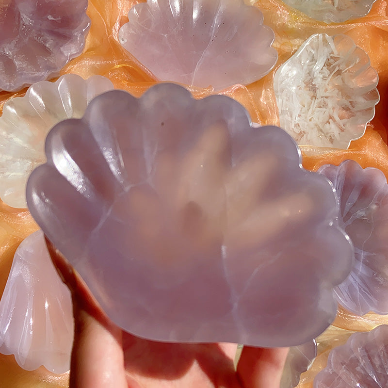 Natural Fluorite Shell Bowls