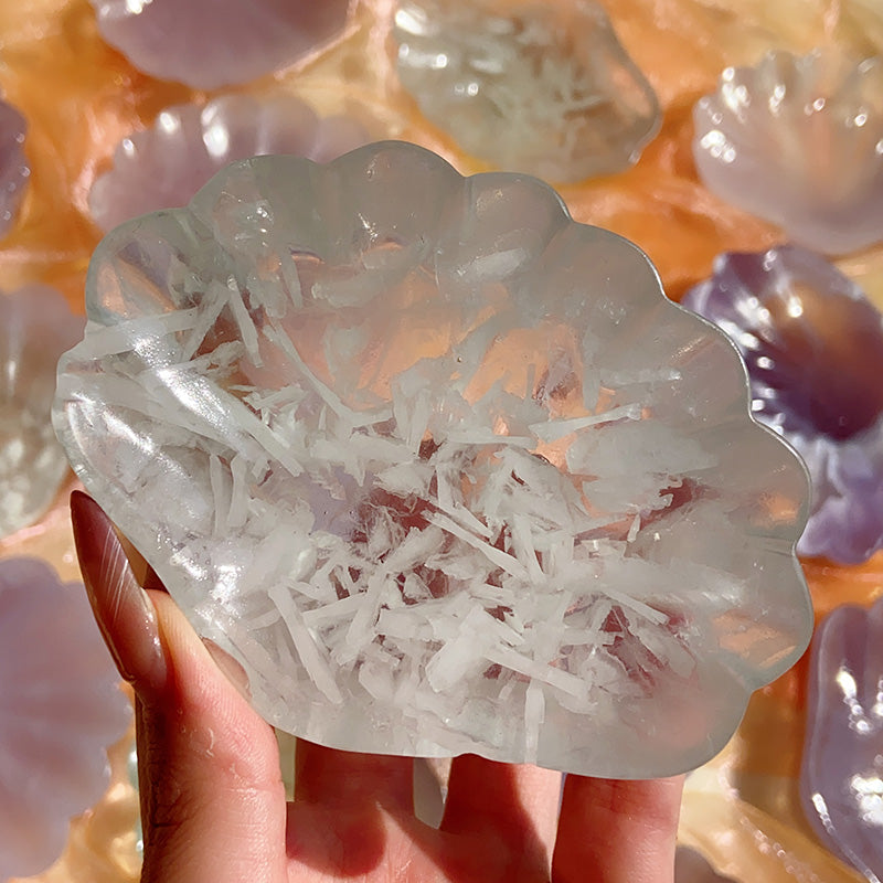 Natural Fluorite Shell Bowls