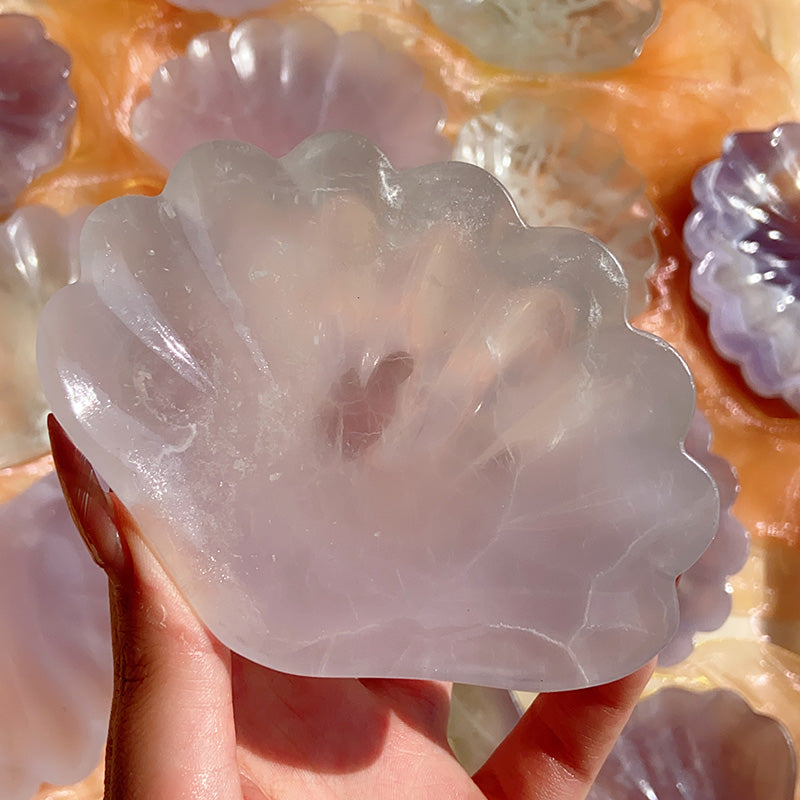 Natural Fluorite Shell Bowls