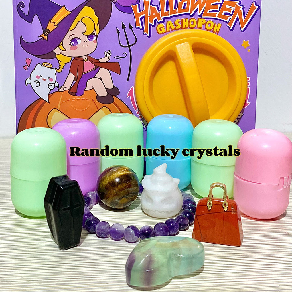 6 Count/Set Capsules Halloween Crystal  Gashapon Box