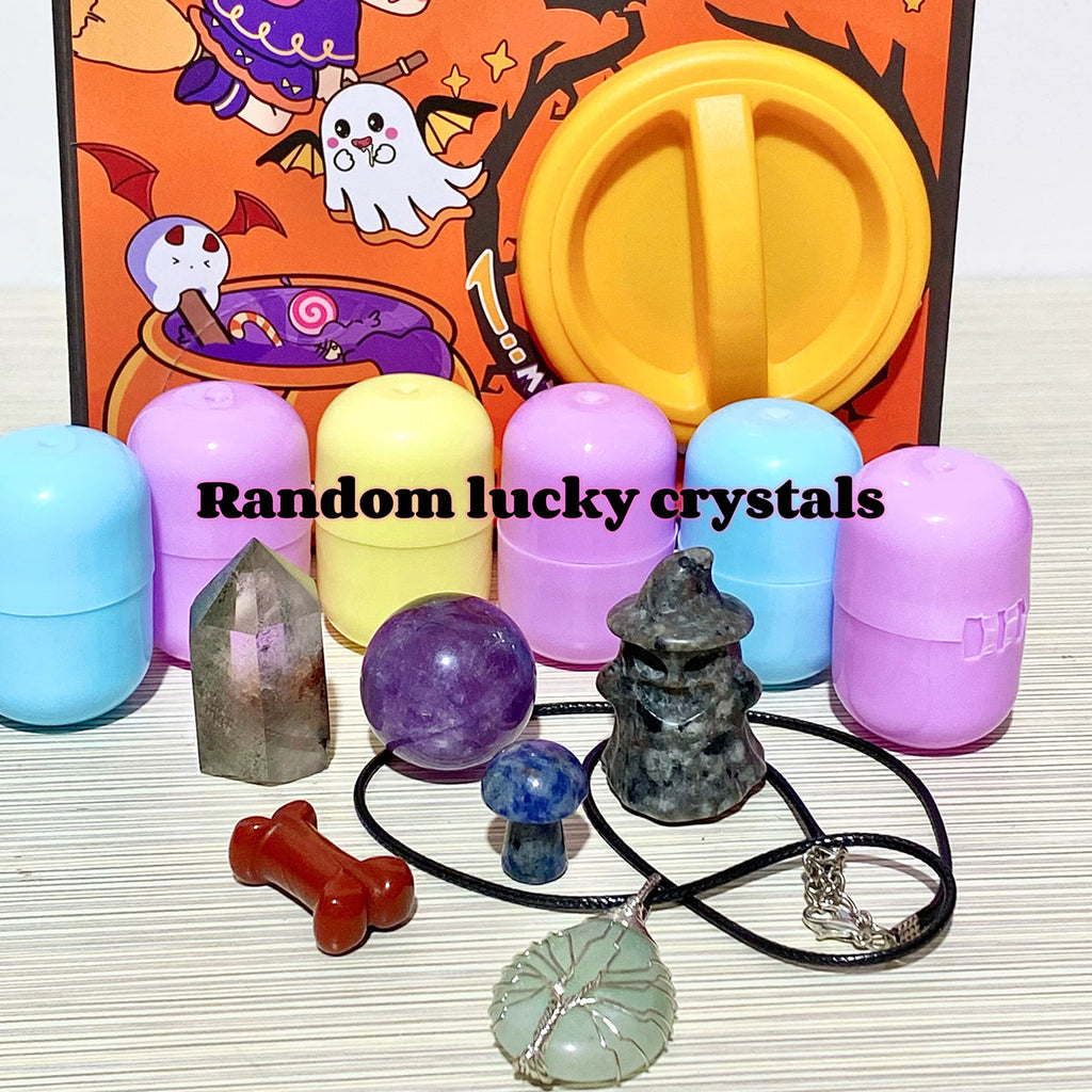 6 Count/Set Capsules Halloween Crystal  Gashapon Box