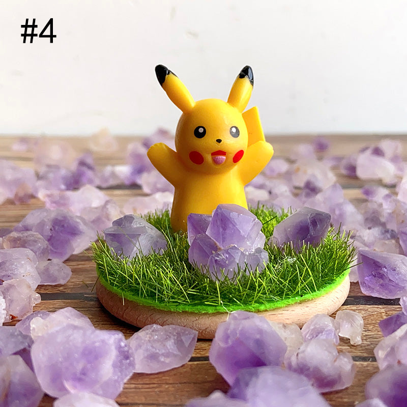 Cute Pikachu With Lavender Amethyst Stone Free Form