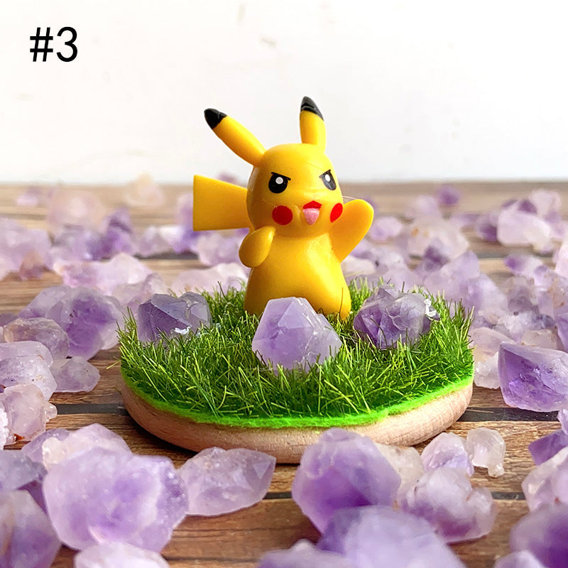 Cute Pikachu With Lavender Amethyst Stone Free Form