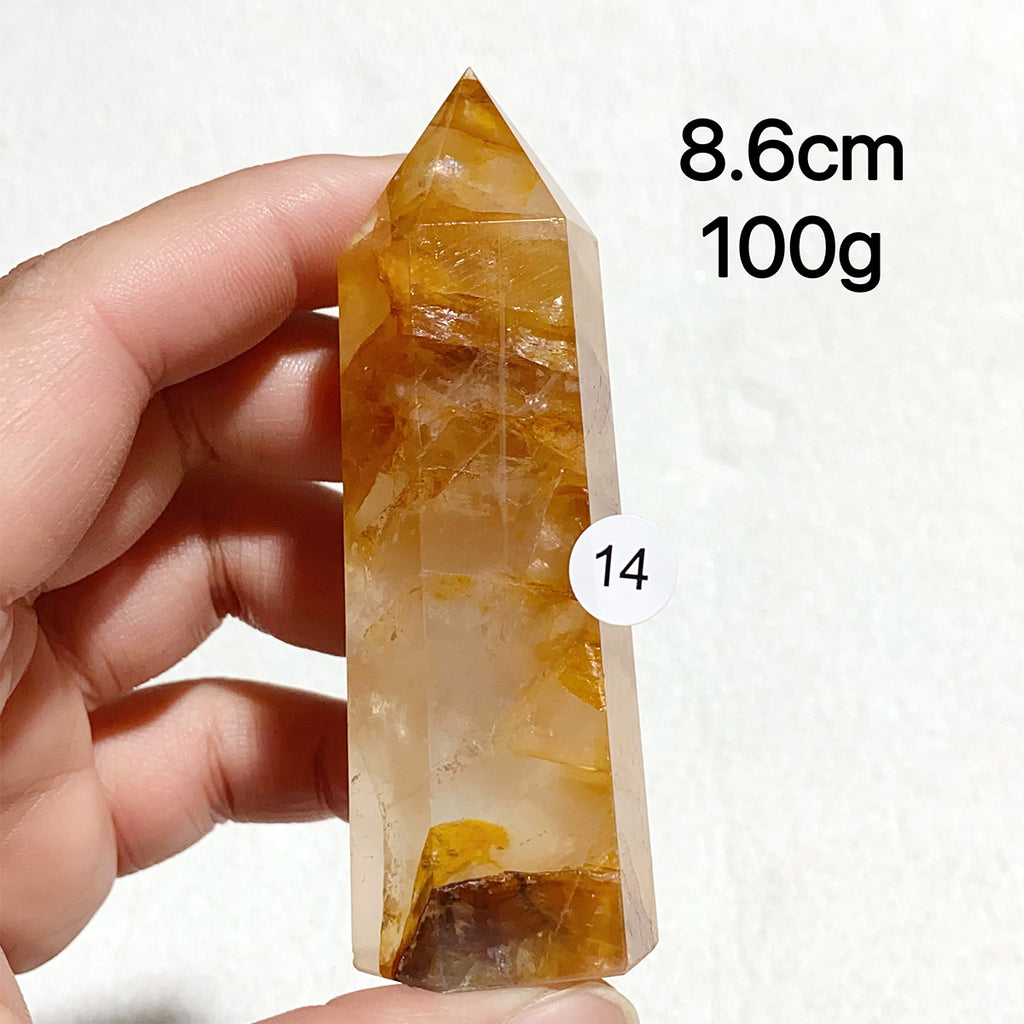 Natural Golden Healer Crystal Tower