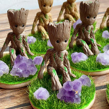 Load image into Gallery viewer, Cute Groot With Lavender Amethyst Stone Free Form