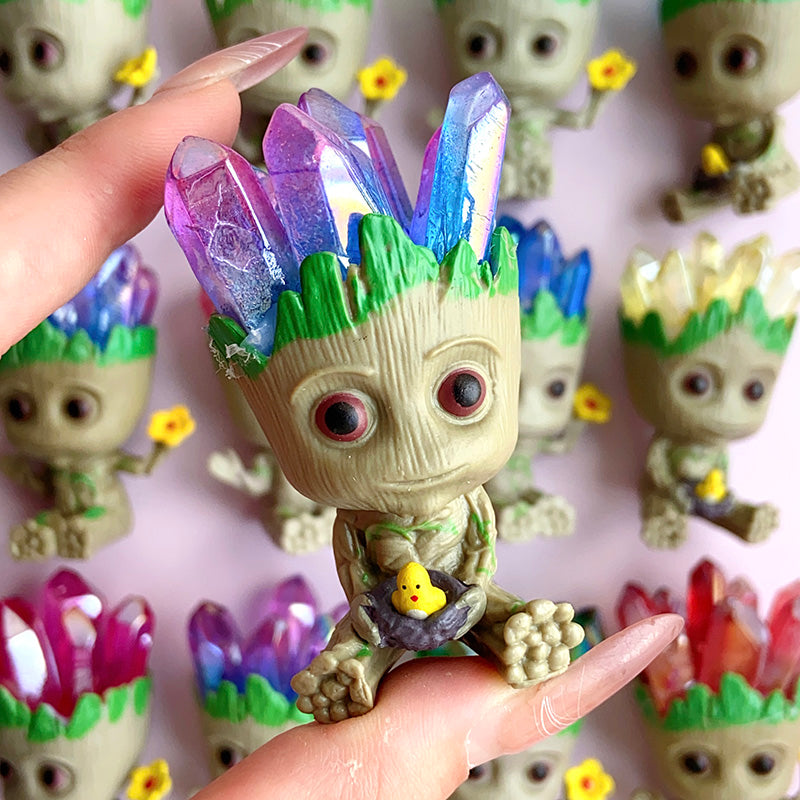 Cute Groot With Aura Cluster Free From