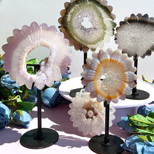 Load image into Gallery viewer, Different Size Druzy Agate Flower Set