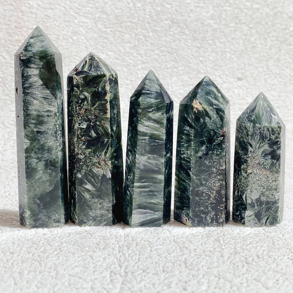 Natural Seraphinite Crystal Tower