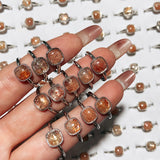 Golden Sunstone Adjustable Size Ring $10/10pcs