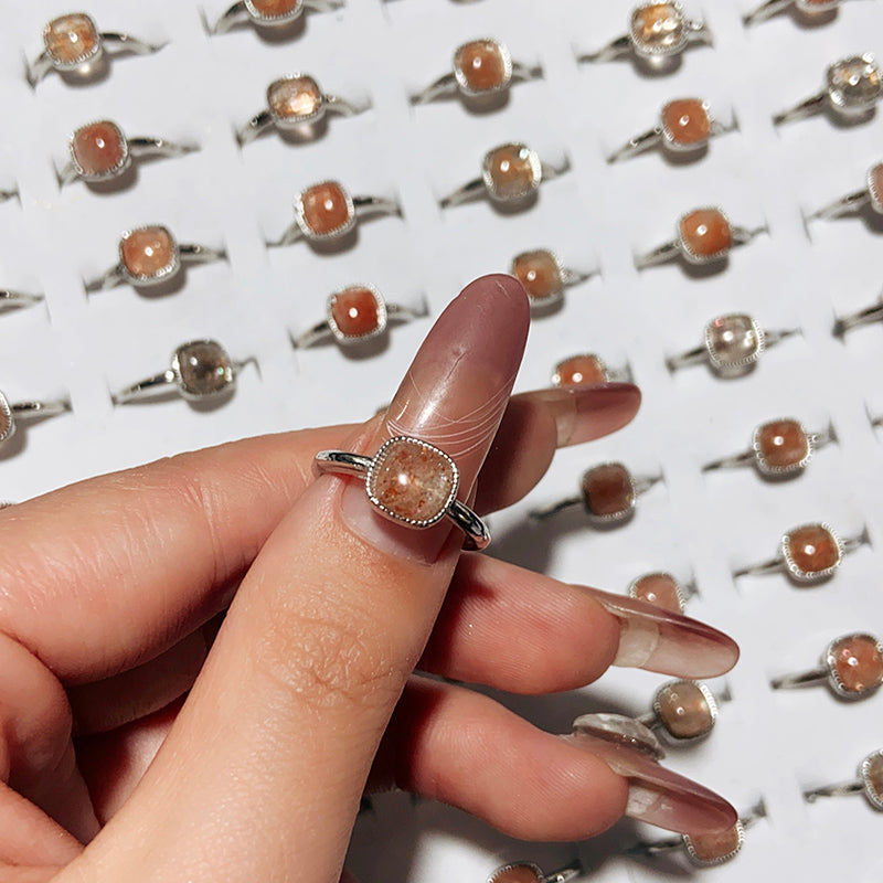 Golden Sunstone Adjustable Size Ring $10/10pcs