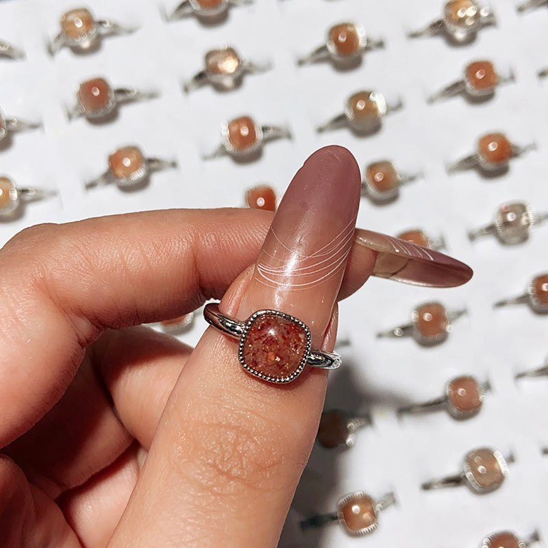 Golden Sunstone Adjustable Size Ring $10/10pcs