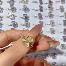 Load image into Gallery viewer, Fluorite Butterfly Adjustable Size Ring $10/3pcs