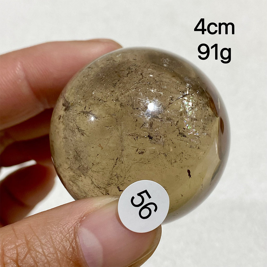 Natural Smokey Quartz Crystal Sphere