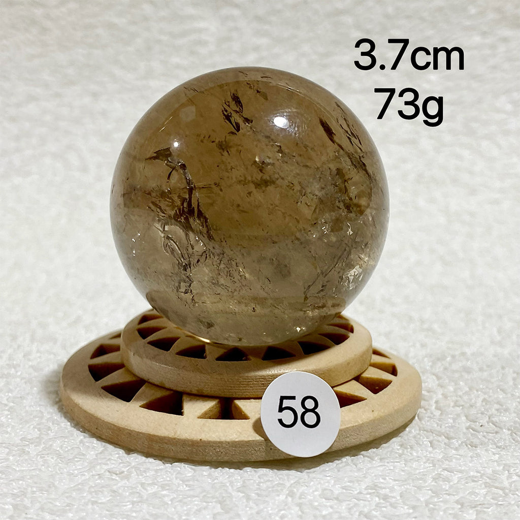 Natural Smokey Quartz Crystal Sphere