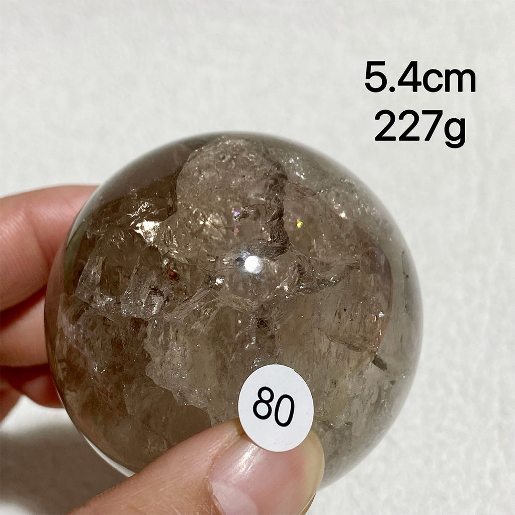 Natural Smokey Quartz Crystal Sphere