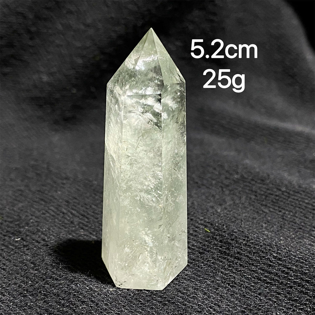 Natural Prasiolite Crystal Tower