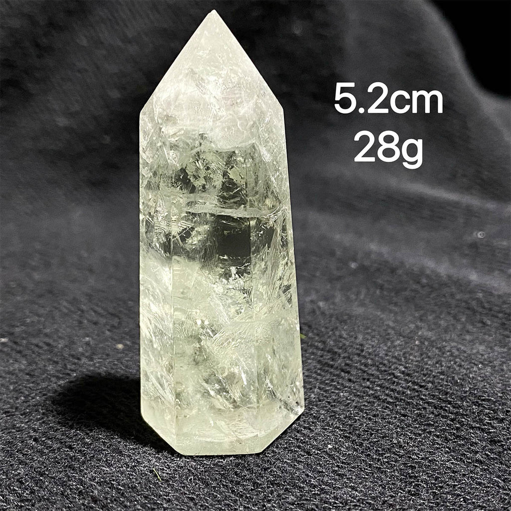 Natural Prasiolite Crystal Tower