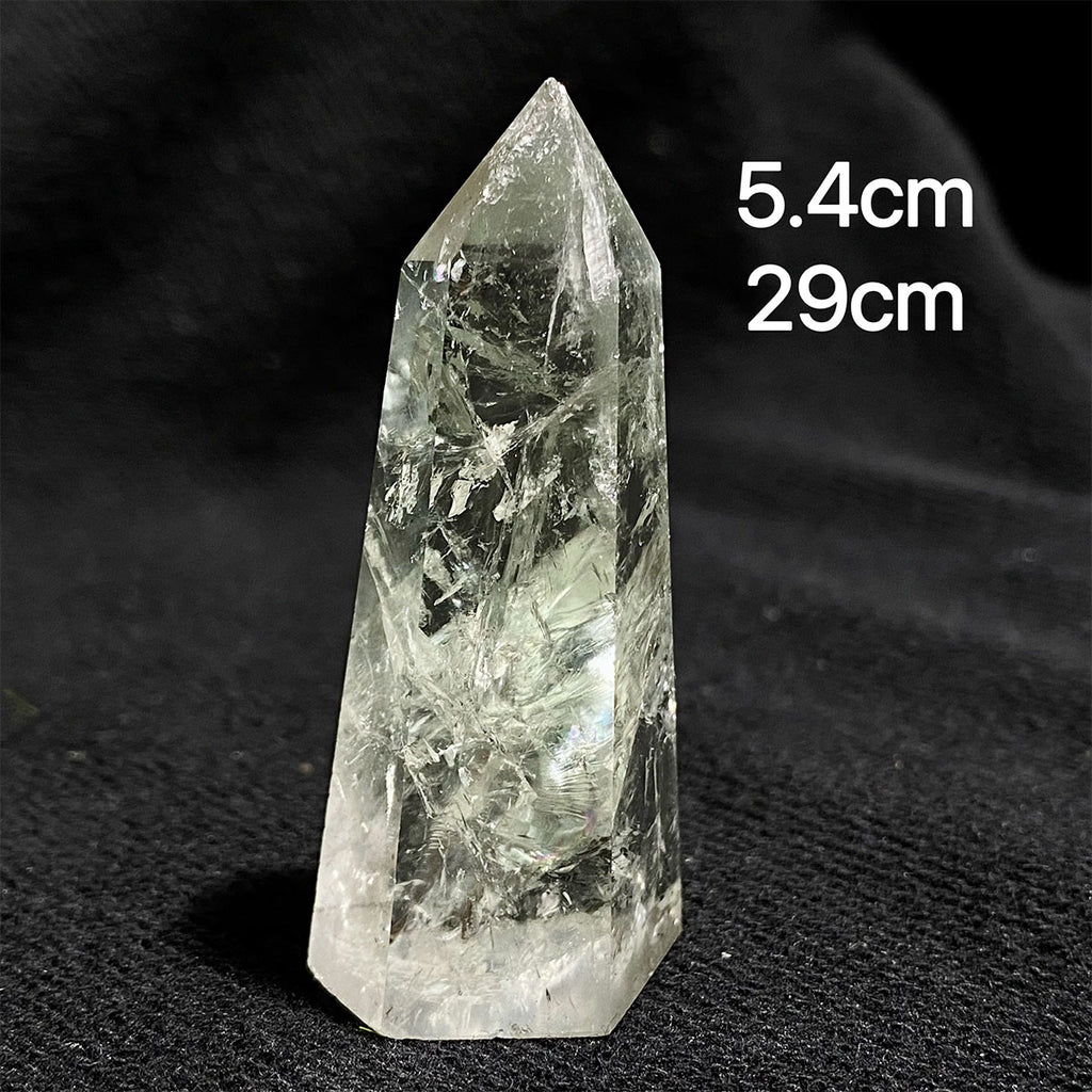 Natural Prasiolite Crystal Tower