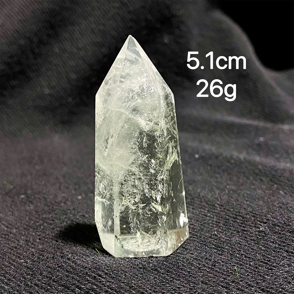 Natural Prasiolite Crystal Tower