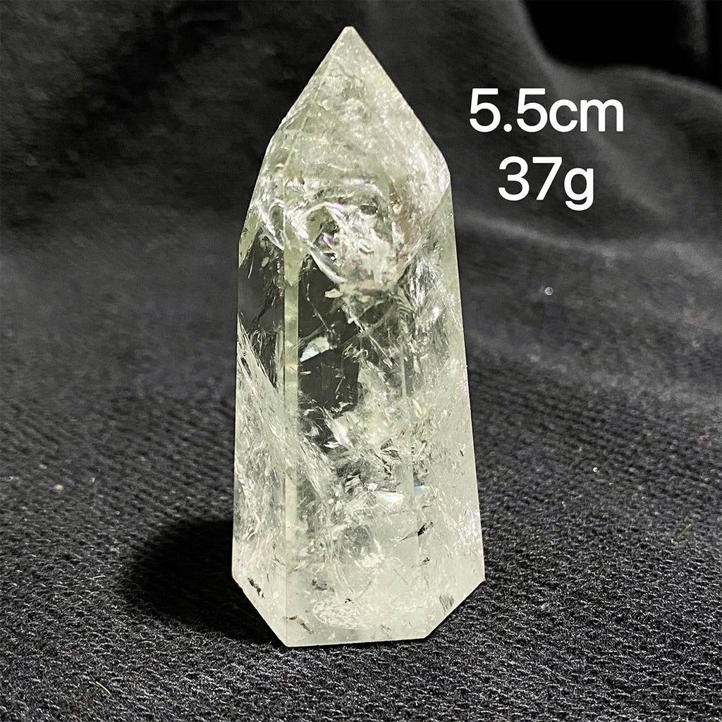 Natural Prasiolite Crystal Tower