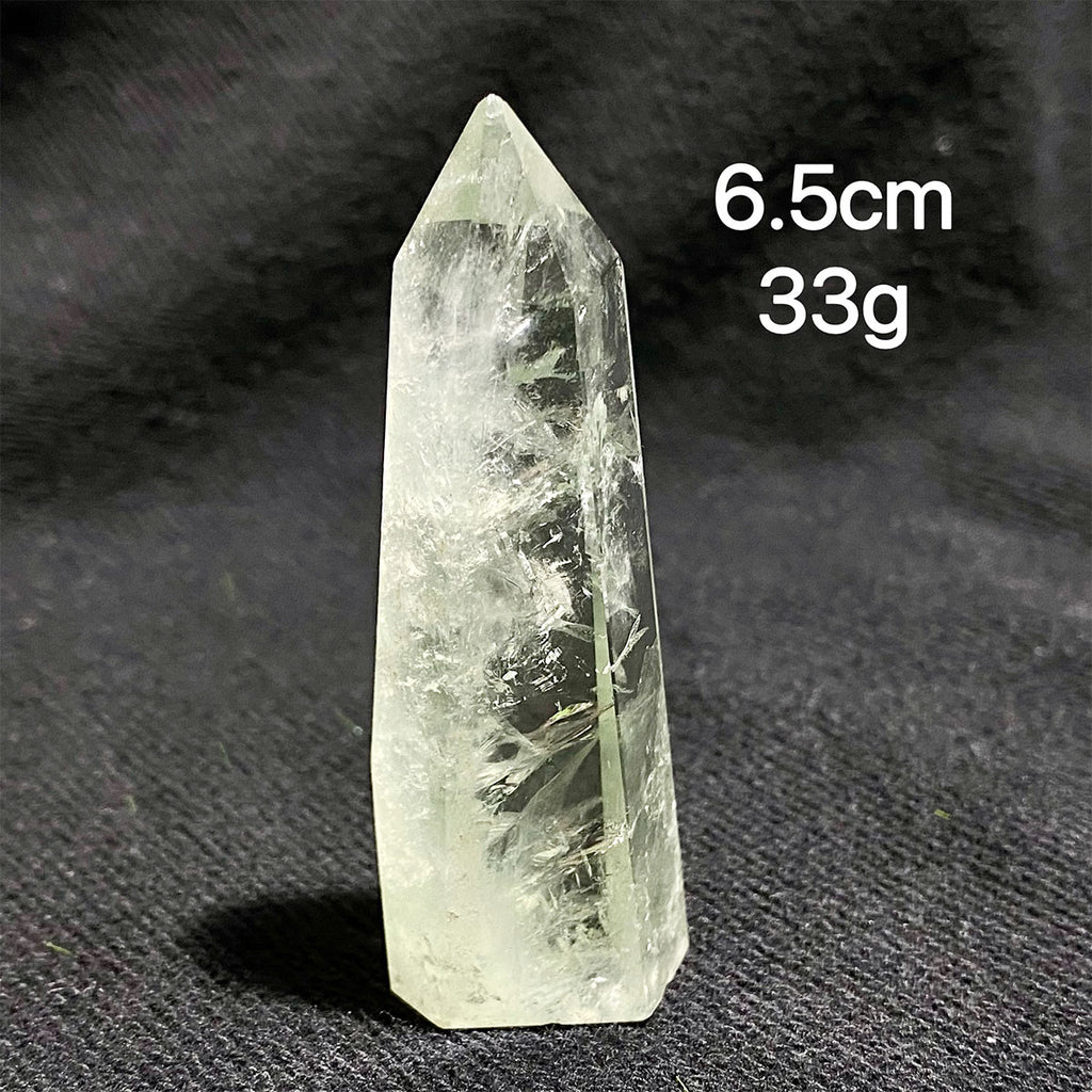 Natural Prasiolite Crystal Tower