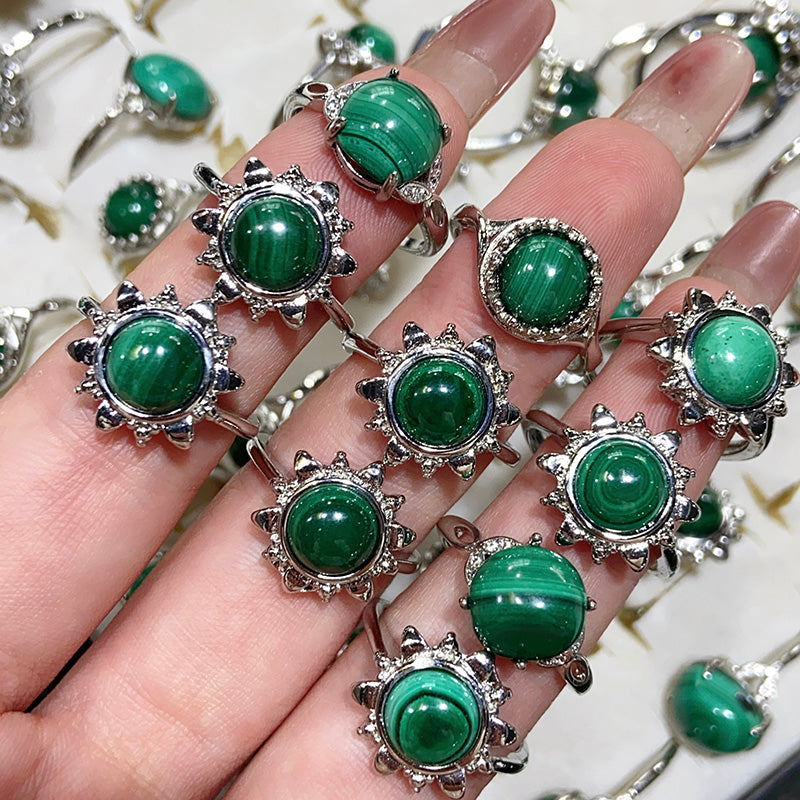 Malachite Adjustable Size Rings $10/10PCS