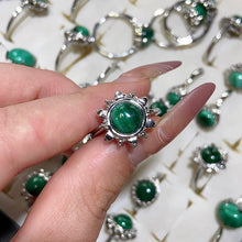 Load image into Gallery viewer, Malachite Adjustable Size Rings $10/10PCS