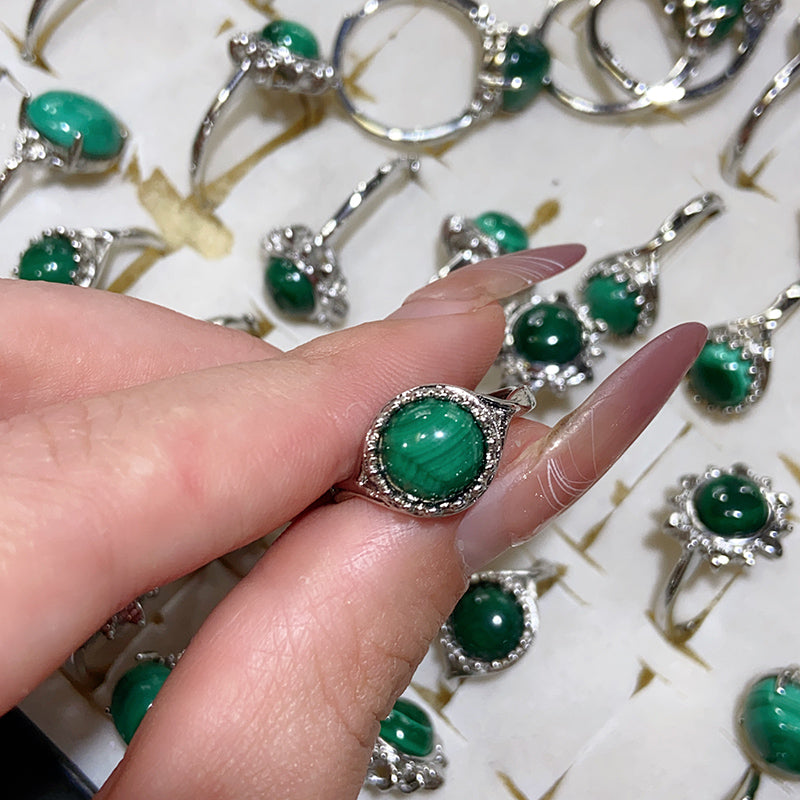 Malachite Adjustable Size Rings $10/10PCS