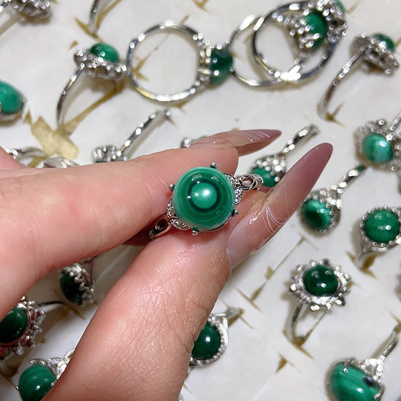 Malachite Adjustable Size Rings $10/10PCS